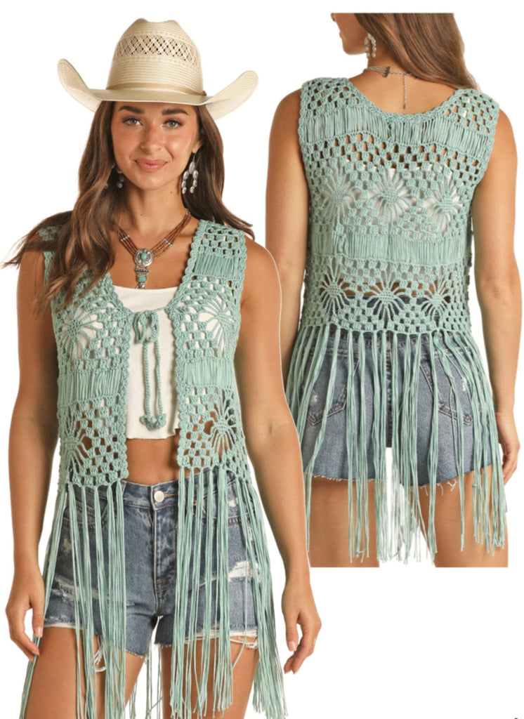 Boho crochet clearance fringe vest pattern